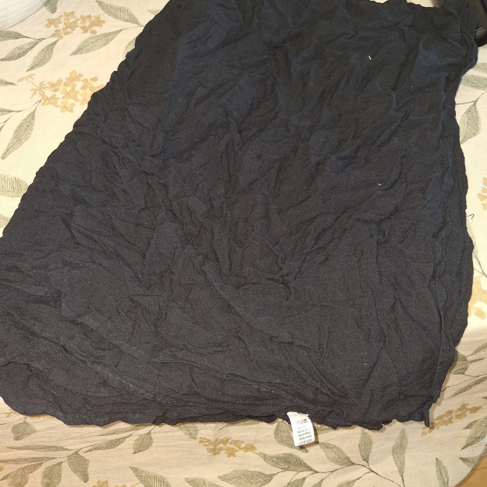 Black Crinkled Skirt